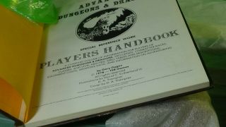 AD&D 1st Print Players Handbook by Gary Gygax Yellow Flyleaves & Endpapers 2