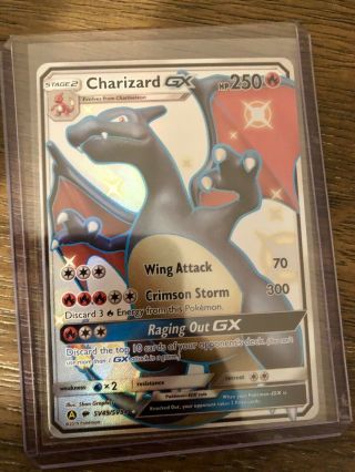 Shining Charizard Gx Sv49 Holographic Card - Pokemon Hidden Fates Rare