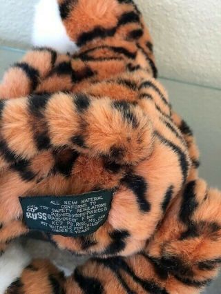 Tickles the Bengal Tiger Cat Russ Berrie Weighted Bean Stuffed Plush 16” 1265 5