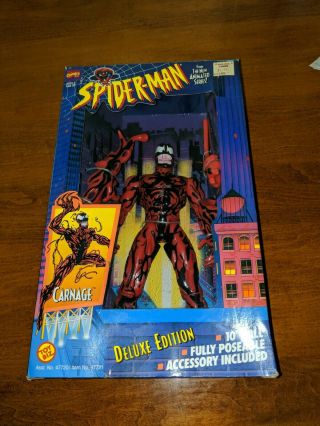 Carnage Deluxe Edition 10 " Inch Marvel Comics Spider - Man Toy Biz 1994 Figure Mib