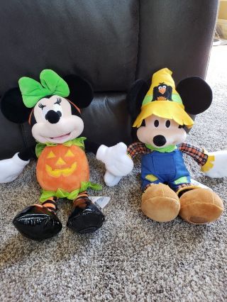 Disney Store Authentic Halloween Minnie And Mickey Pair