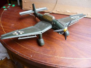 Dux Junkers 87d Stuka Dive Bomber Airplane Contructor Plane Germany Tin Toy Kit
