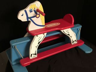 Playskool Vintage Wooden Gliding Rocker Rocking Horse Glider