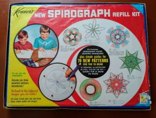Vintage 60s Kenner ' s Spirograph Set no 401 Instructions Baseboard 1967 4