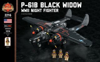 P - 61b Black Widow - Wwii Night Fighter Display Model - Brickmania® Building Kit