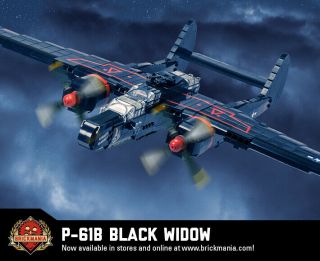 P - 61B Black Widow - WWII Night Fighter Display Model - Brickmania® Building Kit 2