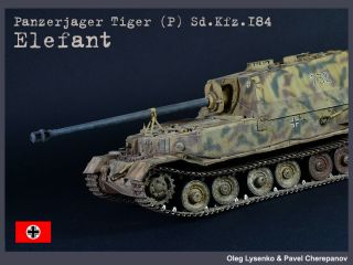 Pro - Built 1/35 Elefant Ww2 German Heavy Tank Destroyer Finished Model
