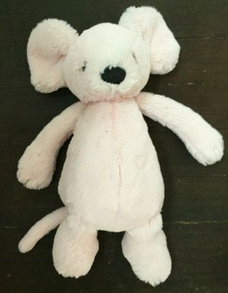 Jellycat Plush Pink Bashful Mouse Stuffed Toy 12 Inch