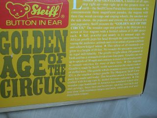 Steiff Golden Age of The Circus Wagon With Giraffe 1980s 4