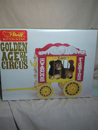 Steiff Golden Age of The Circus Wagon With Leo the Lion MIB 1980s 3
