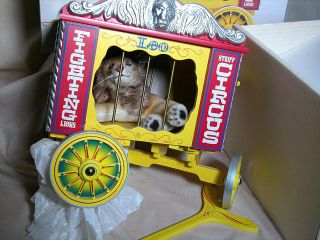 Steiff Golden Age of The Circus Wagon With Leo the Lion MIB 1980s 5