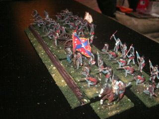 45 Painted 1/72 Us Civil War Confederate Florida Infantry Regiment W Artillery