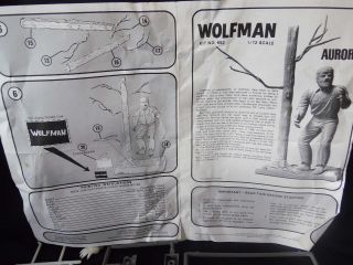 Aurora Monsters Of The Movies Wolfman Complete Unbuilt