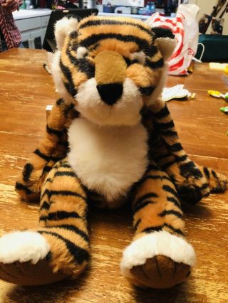 Tickles The Bengal Tiger Cat Russ Berrie Weighted Bean Stuffed Plush 16” 1265