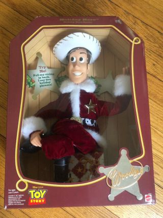 Holiday Hero Woody Toy Story 1999 Mattel Disney Box Usa