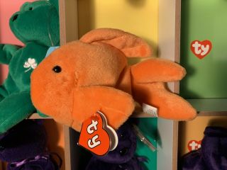 Ty Beanie Babies Goldie The Goldfish 2nd Generation 1st Tush 2/1