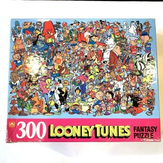 Vintage (1990) 300 Piece Looney Tunes Fantasy Puzzle - Warner Bros 22 1/2 " X 33 "