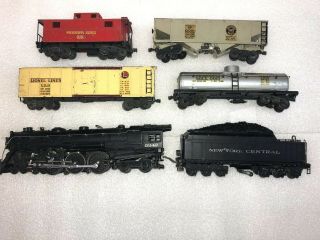 Lionel Oo Gauge Thee Rail Set From 1938.  001 Engine With Whistle Tender 001w