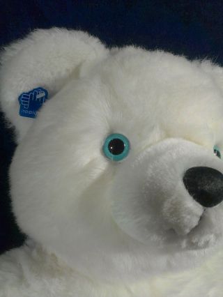 APPLAUSE Teddy Bear Plush Blue Eyes XL Stuffed Animal Twinkle HUGE Polar Bear 3