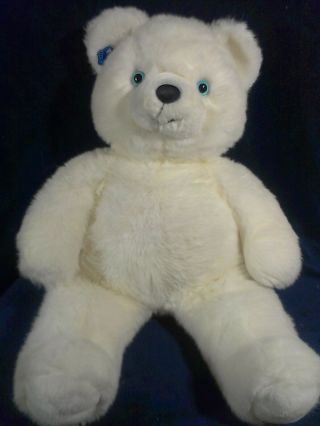 APPLAUSE Teddy Bear Plush Blue Eyes XL Stuffed Animal Twinkle HUGE Polar Bear 5