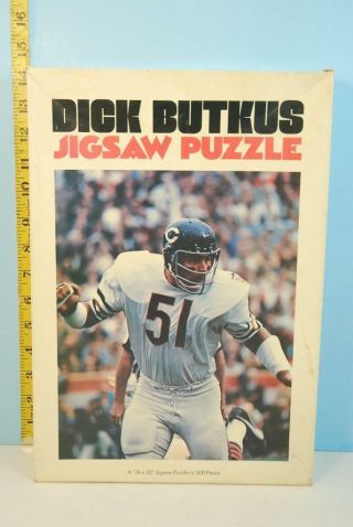 1971 Chicago Bears Lb Dick Butkus 500 Piece Jigsaw Puzzle American Publ.  Scarce