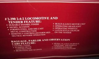 Lionel Classic 6 - 13002 Std.  Gauge Fireball Express 390E Steam Passenger Set JJ 2