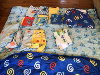 12 Pc.  Blues Clues Full Bed Set Comforter Pillow Sheets Pillowcases Valance,  More