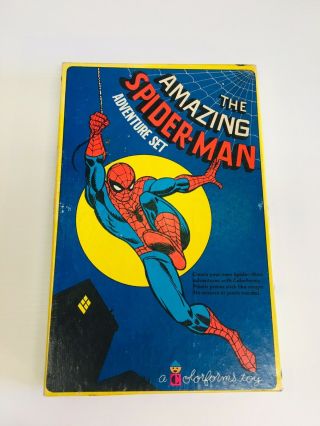 Vintage Boxed Colorforms The Spiderman Play Set Adventure 1974 Marvel