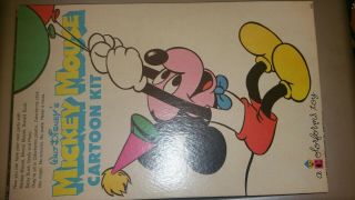 Vintage Mickey Mouse Cartoon Kit Colorforms Toy Box Game Disney Donald