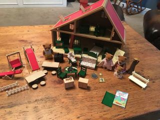 Vintage 1985 Epoch Sylvanian Families Tomy Deluxe Family House Calico Critters
