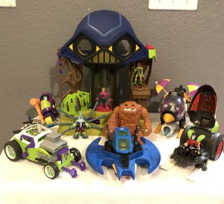 Imaginext Dc Friends Hall Of Doom Fisher - Price Lex Luther & Vehicles