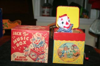 Vintage Antique Jack In The Music Box 430 Mattel Creations