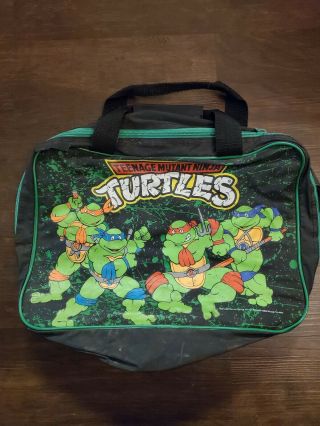 Vintage Tmnt Teenage Mutant Ninja Turtles Kids Travel Bag 1989 Mirage Studios