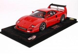 Ferrari F40 Lm In Red Model Car In 1:18 Scale By Bbr