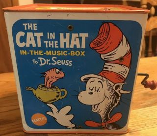 Vintage Cat In The Hat / In - The - Music - Box / By Dr.  Seuss / By Mattel
