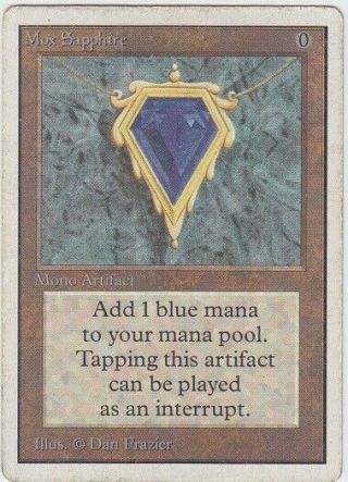 Mtg Unlimited Mox Sapphire Magic The Gathering Power 9 1993