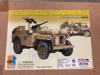 Dragon Wwii 1/6 Sas Desert Raider W/.  50cal Browning Machine Gun Last One