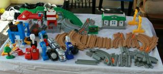 Fisher Price Geotrax Train Set With 3 Remote Trains