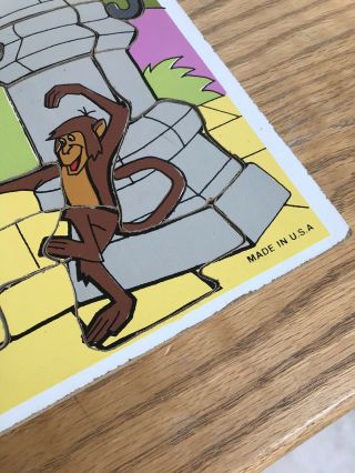 Vintage Playskool The Jungle Book Tray Puzzle Walt Disney USA Mowgli 375 - 05 3