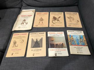 Dungeons And Dragons 1974 3 Volume Box Set,  Supplements 1 - 4,  Ref Sheets