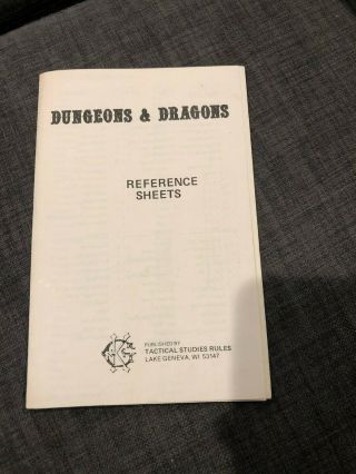 Dungeons and Dragons 1974 3 Volume Box Set,  Supplements 1 - 4,  Ref Sheets 2