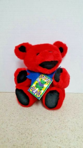 1990 Grateful Dead Poseable Jointed Stuffed 12 " Plush Bear Steven Smith - Red