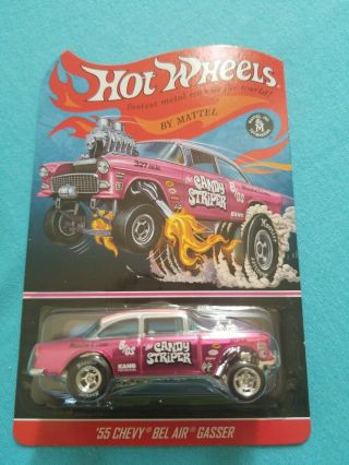 2015 Hot Wheels Rlc 55 Chevy Bel Air Gasser Candy Striper Package