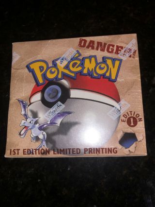 Pokemon Fossil 1st Edition Factory Booster Box.
