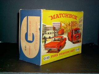 Matchbox Lesney Fire Station Gift Set G - 10 cream face 4 mods VNM boxes 10