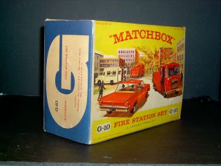 Matchbox Lesney Fire Station Gift Set G - 10 cream face 4 mods VNM boxes 9