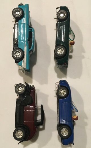 4 Rare Tyco Slot Cars HP7 - ‘57 Chevy,  Ford Roadster,  and 2 Mazda Miata’s - 4