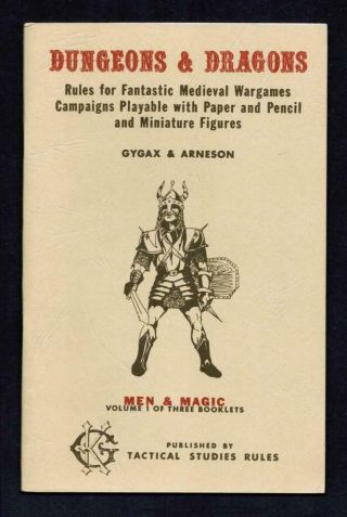 Oce D&d,  7th Printing,  White Box Edition,  Gygax,  10,  000,  Pages