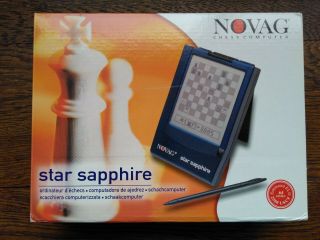 Novag Star Sapphire Electronic Chess Computer Mib Complete (model 1003)