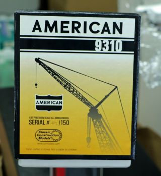 Classic Construction Models 064/150 Brass 9310 American Crane HO Scale 1/87 9